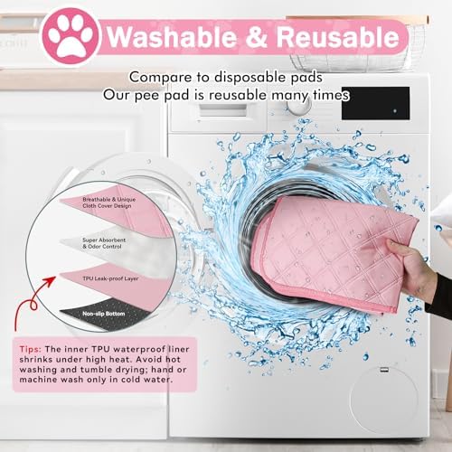 Siedihit Dog Cat Playpen, Puppy Pet Playpen Indoor for Small Dog Crate Tent Cage Outdoor, Portable Pop Up Dogs Enclosure Kennel with Carrying Case for Dogs/Cats/Rabbits(Pink, Small with pad) - Image 5