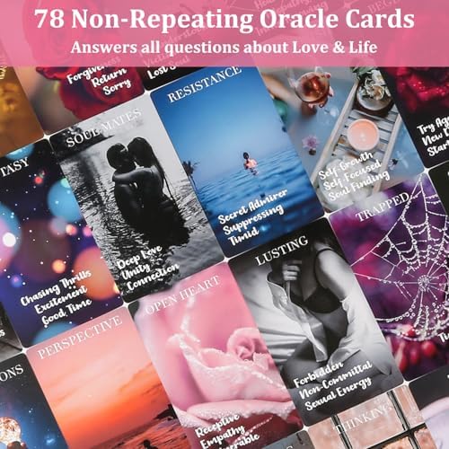Fofeadm 78 piece oracle deck featuring printed meanings for beginners.