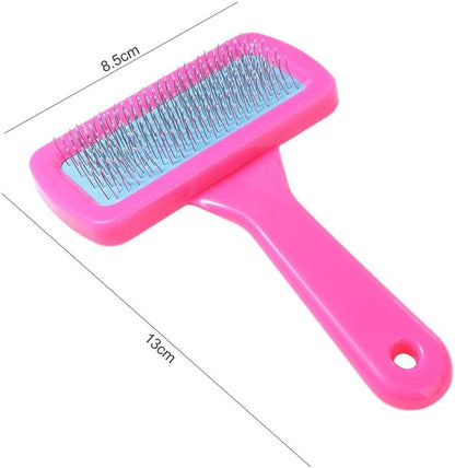 OEM pink pet comb close up of flexible massage needles for rabbits