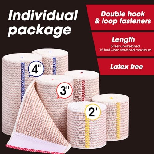 Close up of the hook and loop fasteners on a 3 inch compression bandage roll.