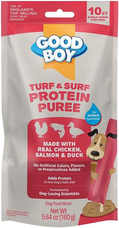 Good Boy Ocean Medley Protein Purees Dog Food Mixers for All Adult Dogs, 10 Count, Easy Single-Serve Triple Flavor Topper Treats with Salmon, Tuna and Krill - Image 11