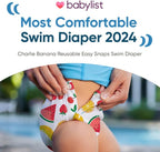 Baby swim diaper packaged and folded for display