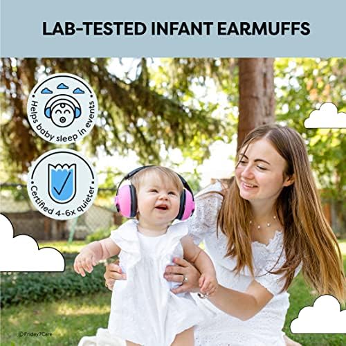 Friday 7Care infant ear defenders shown in pink color