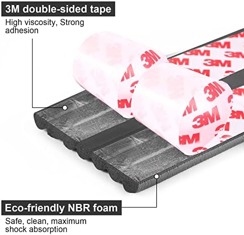 Baby Proofing Edge Corner Protector, 16.4 ft Edge Guards Padding with 3M Adhesive, Extra-Wide Soft NBR Rubber Foam Padding, Furniture,Sharp Edge Safety Corner Edge Bumper Guard-Black - Image 4