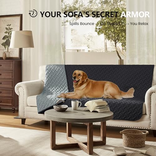 Durable scratch resistant dog blanket inside a car backseat for travel