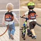 Side profile of excavator design toddler rucksack