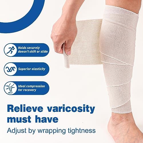 Two rolls of AZEN 6 inch elastic bandages for injury recovery