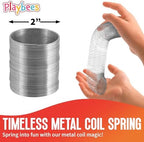 Playbees tempered steel wire helical coil spring walking down carpeted steps