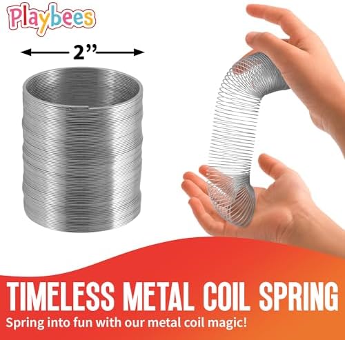 Playbees tempered steel wire helical coil spring walking down carpeted steps
