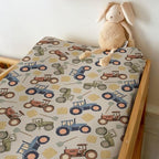 ZoUbqchY watercolor tractor nursery fitted sheet close up fabric
