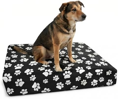 Premium imported universal pet bed slipcover on rectangular mattress