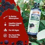 Barlean's 16 fluid ounces flaxseed oil bottle side profile