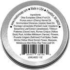 Creation Pharm Jewelweed Herbal Balm back label showing ingredients list and usage directions
