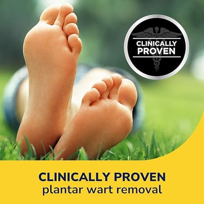 Dr. Scholl's wart treatment kit showing liquid bottle and protective discs