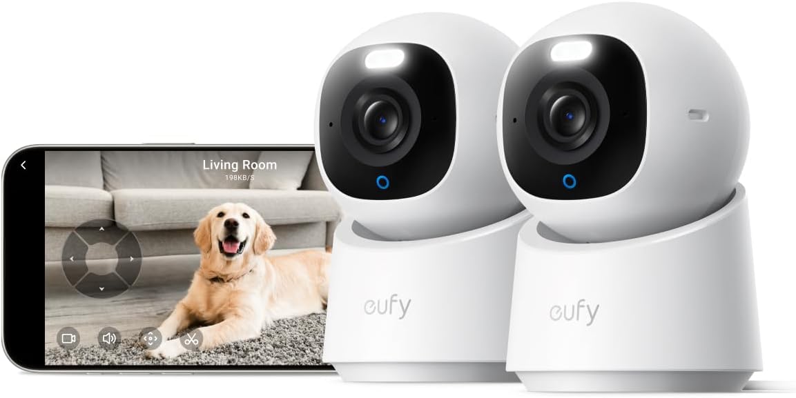 eufy Security 4K Indoor Camera E30-No Subscription,Work as Pet Camera,Nanny/Baby Monitor,360 degrees Pan&Tilt,AI Auto Tracking,AI Detection,24/7 Recording,Color Night Vision,Two-Way Audio,Works with HomeKit - Image 10