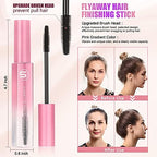 Model using Samnyte hair stick to smooth baby hairs