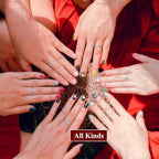Professional nail art design created with stamp pen set