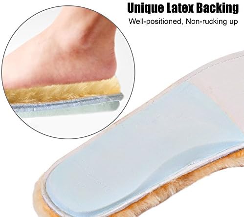 ABUSA brand packaging for genuine sheepskin replacement fleece footbeds.