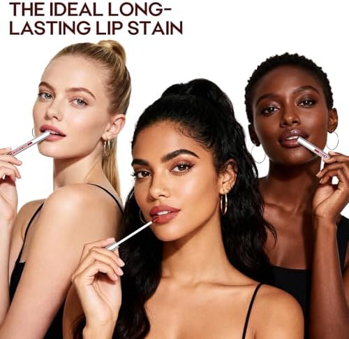 3Pcs Lip Stain Peel Off Set, Peel Off lip Liner Stain Long Lasting Waterproof, Matte Lip Tattoo Tint Transfer Proof, Highly Pigmented Color Lip Makeup(#01+02+03) - Image 5