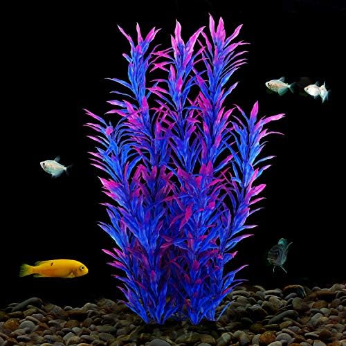 Ten piece set of MyLifeUNIT colorful blue artificial aquatic ornaments displayed together.