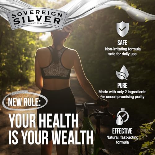 Sovereign Silver Sinus Relief 10ppm nasal spray bottle labels highlighting pure silver ingredients and usage directions.