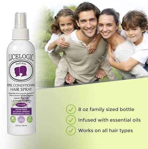 Non-toxic head lice prevention spray for school children and toddlers