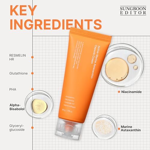 Sungboon Editor Active Marine Astaxanthin Capsule Cream application on skin