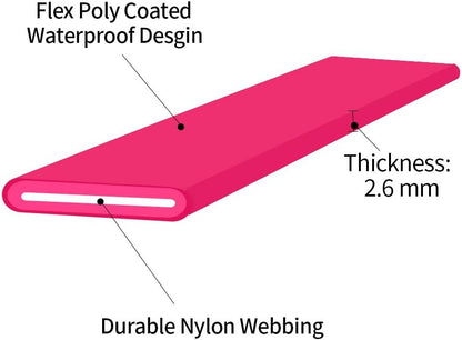 Durable flex poly coated nylon recall training line with heavy duty clasp.