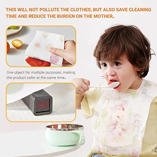 Demonstration of the triple layer leak proof design of the baby feeding apron showing water resistance