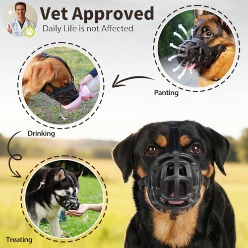 Mayerzon anti chewing dog basket muzzle for German Shepherd and Beagle