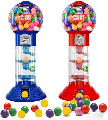 The Dreidel Company 10.5 inch candy dispenser holding colorful round treats