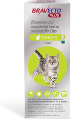 Detailed view of Bravecto Plus topical solution feline medicine