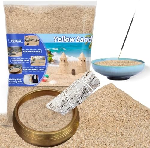 Close up of yellow quartz sand texture for crafts
