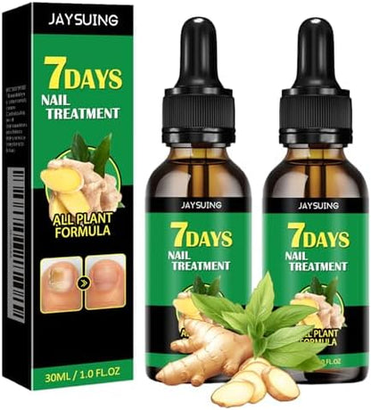 Close up of Ginger Nail Growth Serum bottle