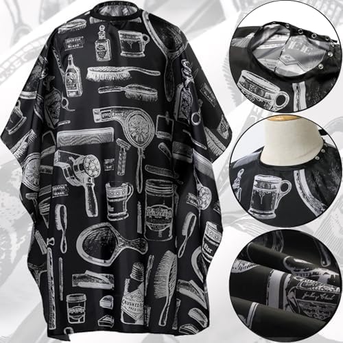 Waterproof polyester hair cutting apron shielding clothes from liquid stains