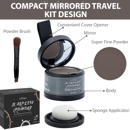 Demonstration of Comdian powder for thinning hair coverage