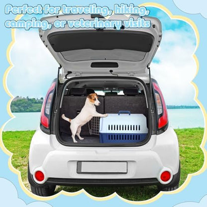 Maxdot hard sided airline compliant pet carrier set up for car travel