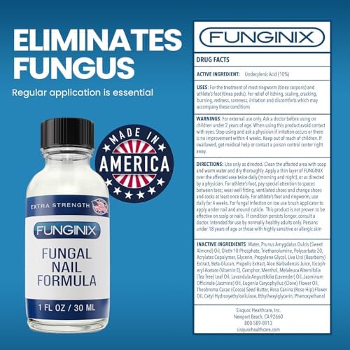FUNGINIX Extra Strength formula for fingernail and toenail fungus relief