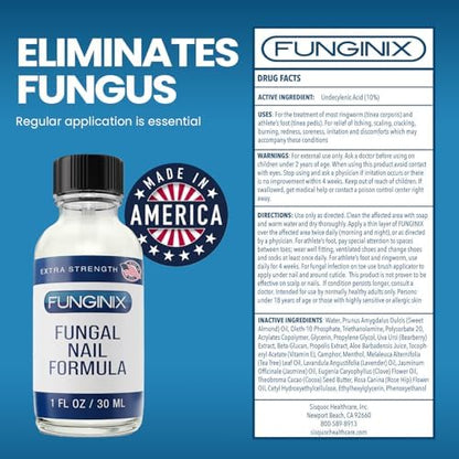 FUNGINIX Extra Strength formula for fingernail and toenail fungus relief