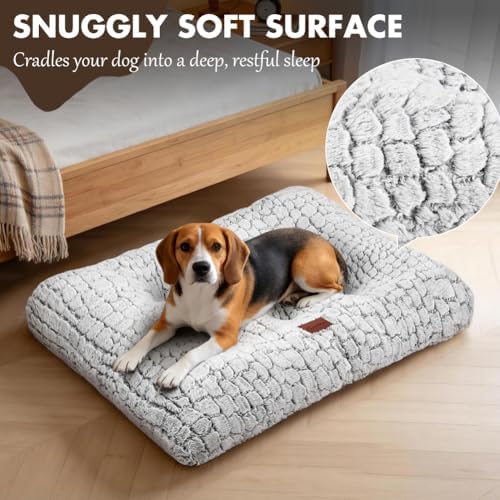 Dog Bed Crate Pad - Soft Fluffy Pet Cushion Mat for Small Dogs, Anti-Slip Comfy Kennel Pad for Puppy Crates - Image 3