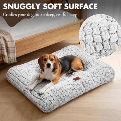 Dog Bed Crate Pad - Soft Fluffy Pet Cushion Mat for Small Dogs, Anti-Slip Comfy Kennel Pad for Puppy Crates - Image 3