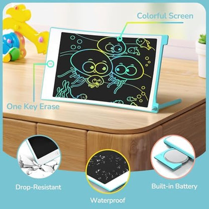 Rear view of Tecjoe LCD writing board featuring lock switch