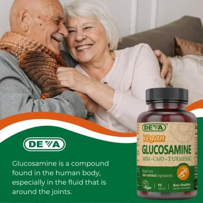 DEVA Vegan Glucosamine-MSM-CMO & Turmeric Supplement - Gluten Free Plant Based Nutritional Supplement - 90 Tablets (Pack of 2) - Image 7