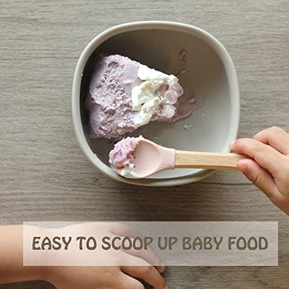 Safe food-grade silicone baby utensils for weaning