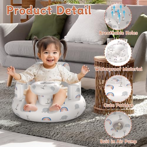 Top down view of the soft cushioned baby support seat for sitting practice.