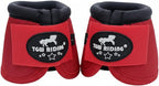 Durable equestrian bell boots for overreach protection side angle