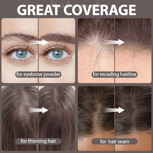 Comdian hairline powder compact with built in mirror opened