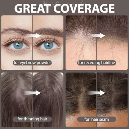 Comdian hairline powder compact with built in mirror opened