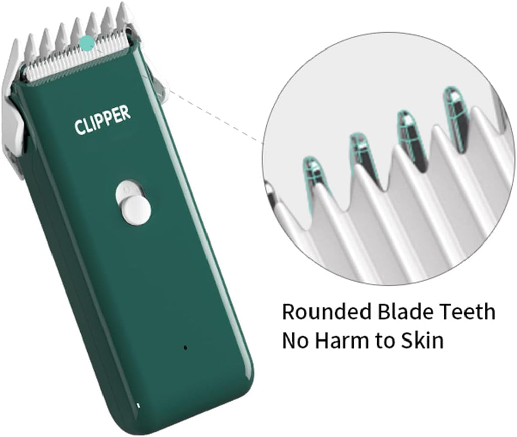Low noise dog and cat hair clipper with dual guide combs