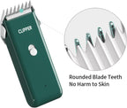 Low noise dog and cat hair clipper with dual guide combs